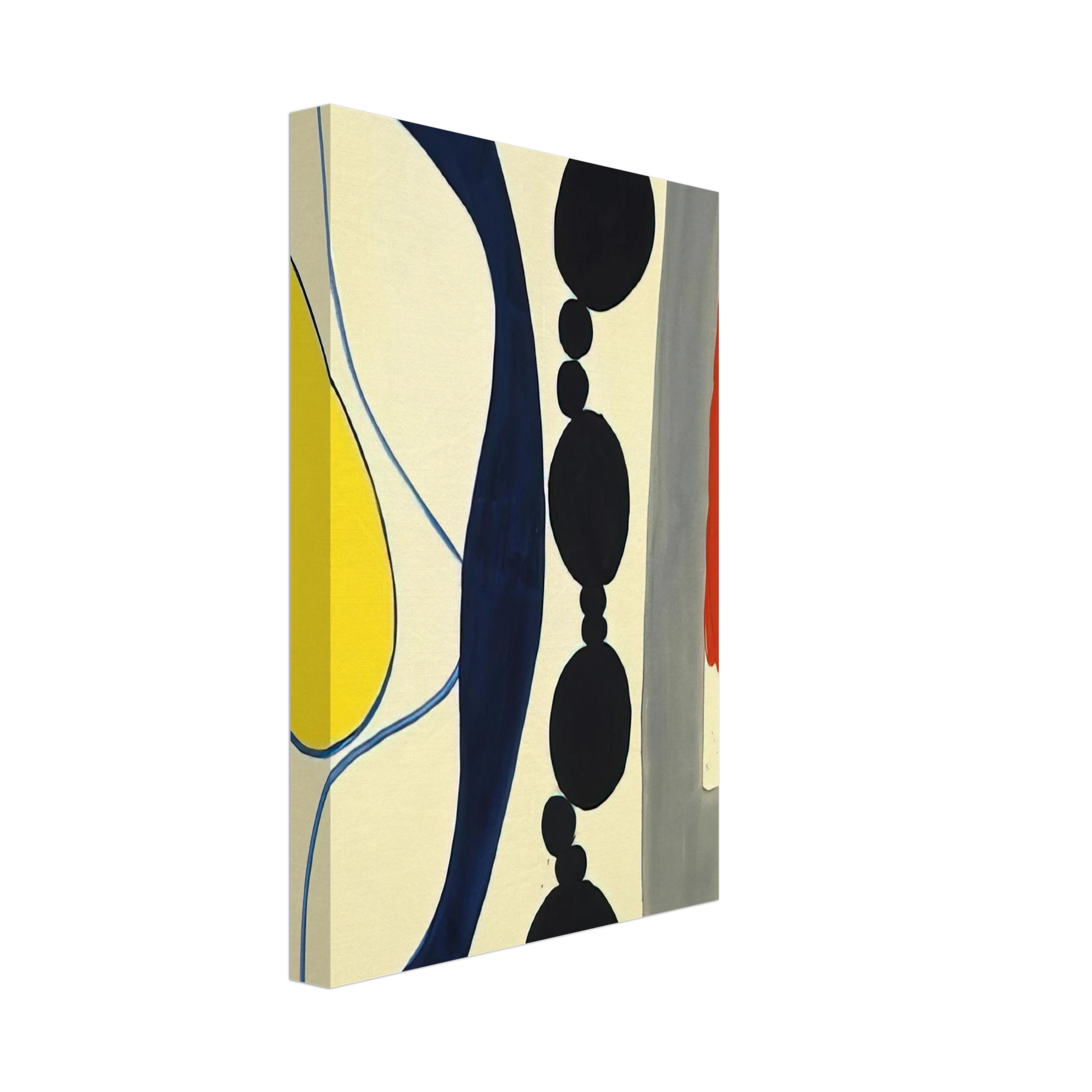 Ernst Wilhelm Nay - Schwarze Kette Grun zu Rot - 1966 Canvas - 70x100 cm / 28x40 inches-canvas