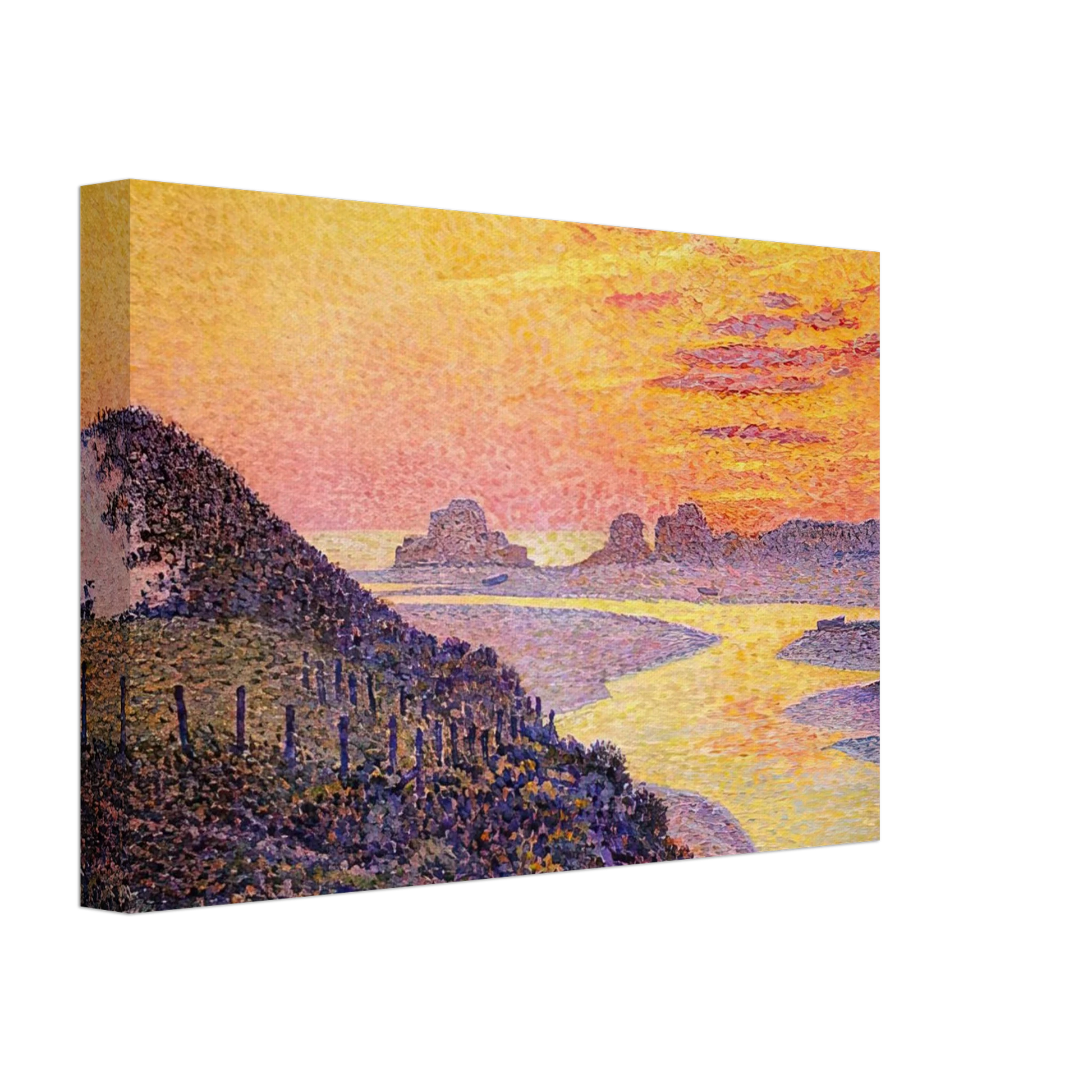 Theo van Rysselberghe - SUNSET AT AMBLETSUSE 1899 Canvas - 70x100 cm / 28x40 inches-canvas