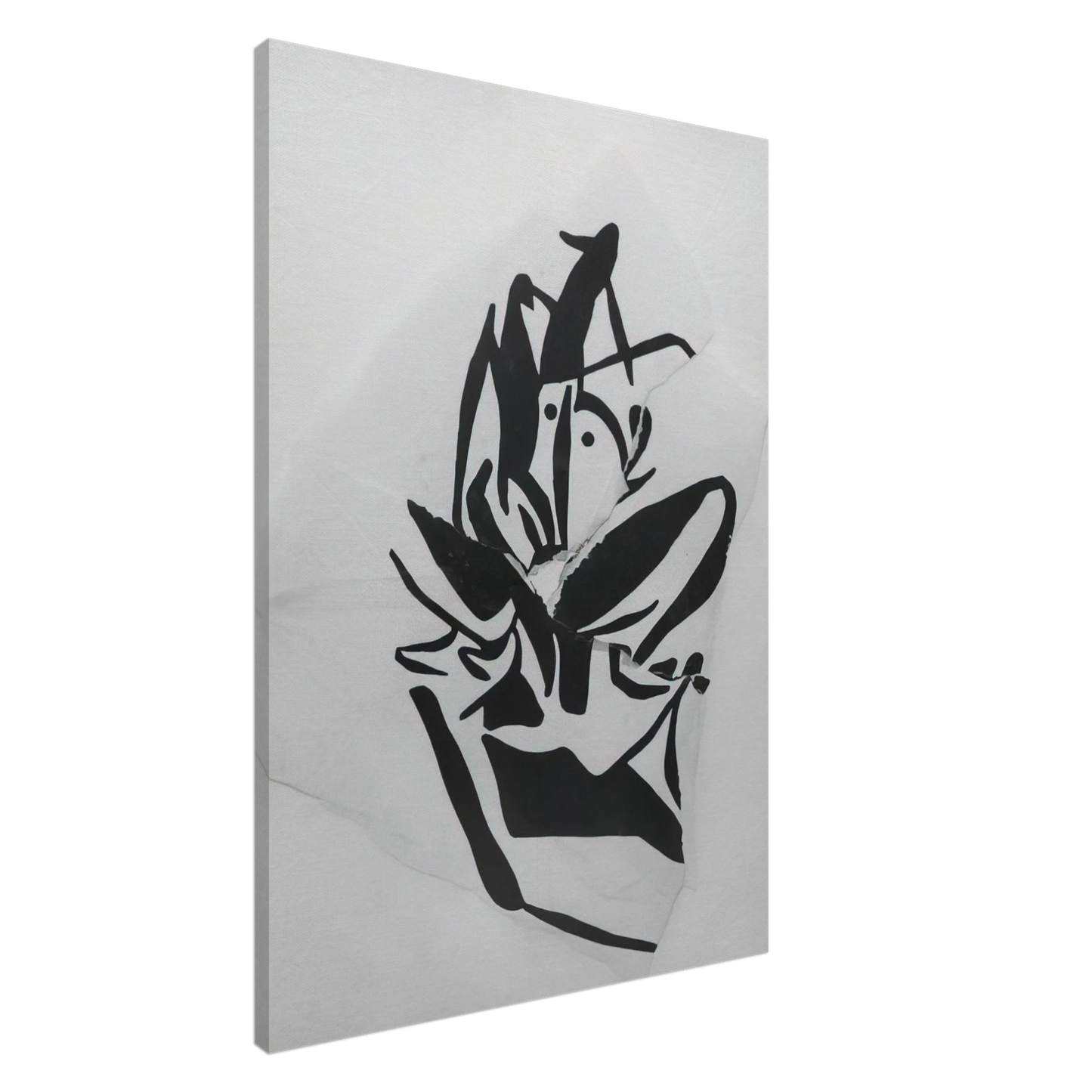 Jean Arp - Torn-Up Woodcut Canvas - 20x30 cm / 8x12 inches-canvas