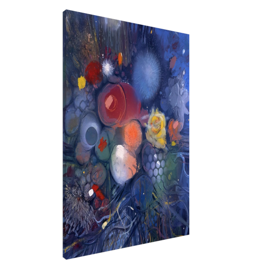 Gebre Kristos Desta - Flowers No. 3 - 1974 Canvas - 20x30 cm / 8x12 inches-canvas