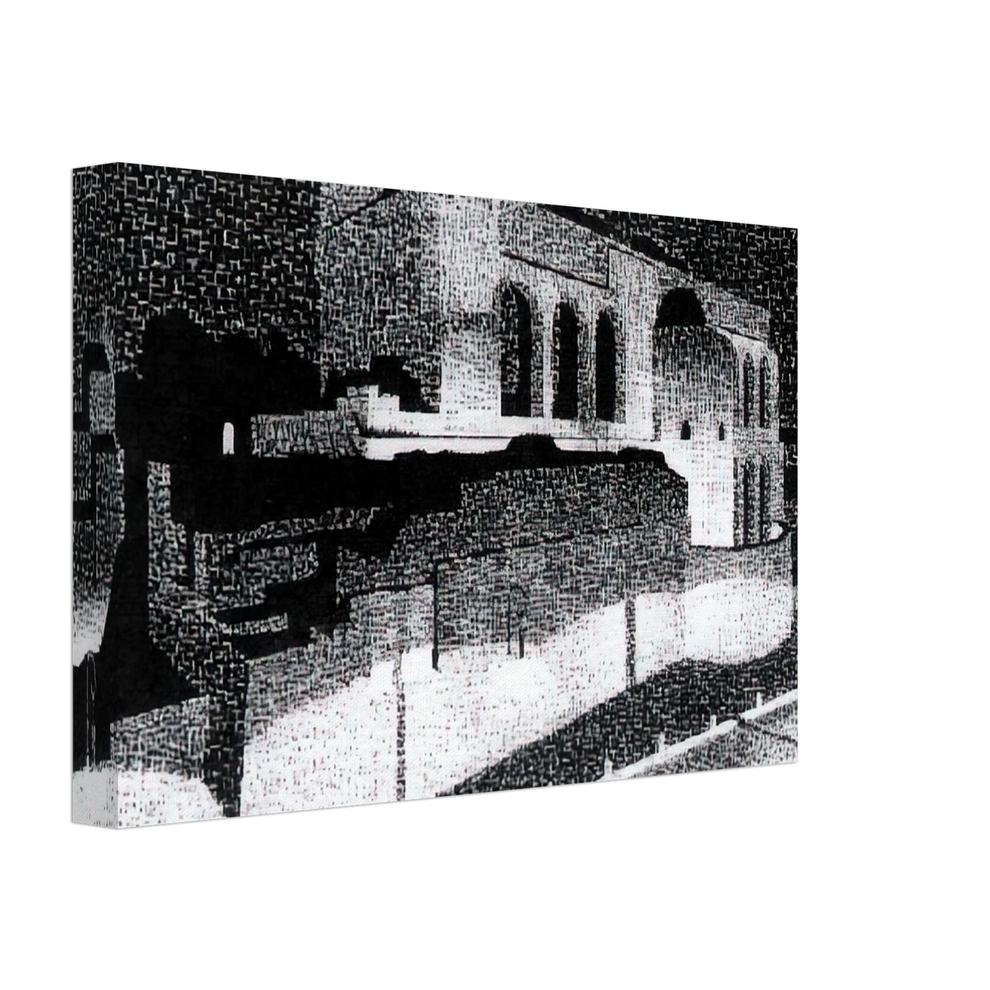 MC Escher - NOCTURNAL ROME BASILICA OF CONSTANTINE Canvas - 40x60 cm / 16x24 inches-canvas