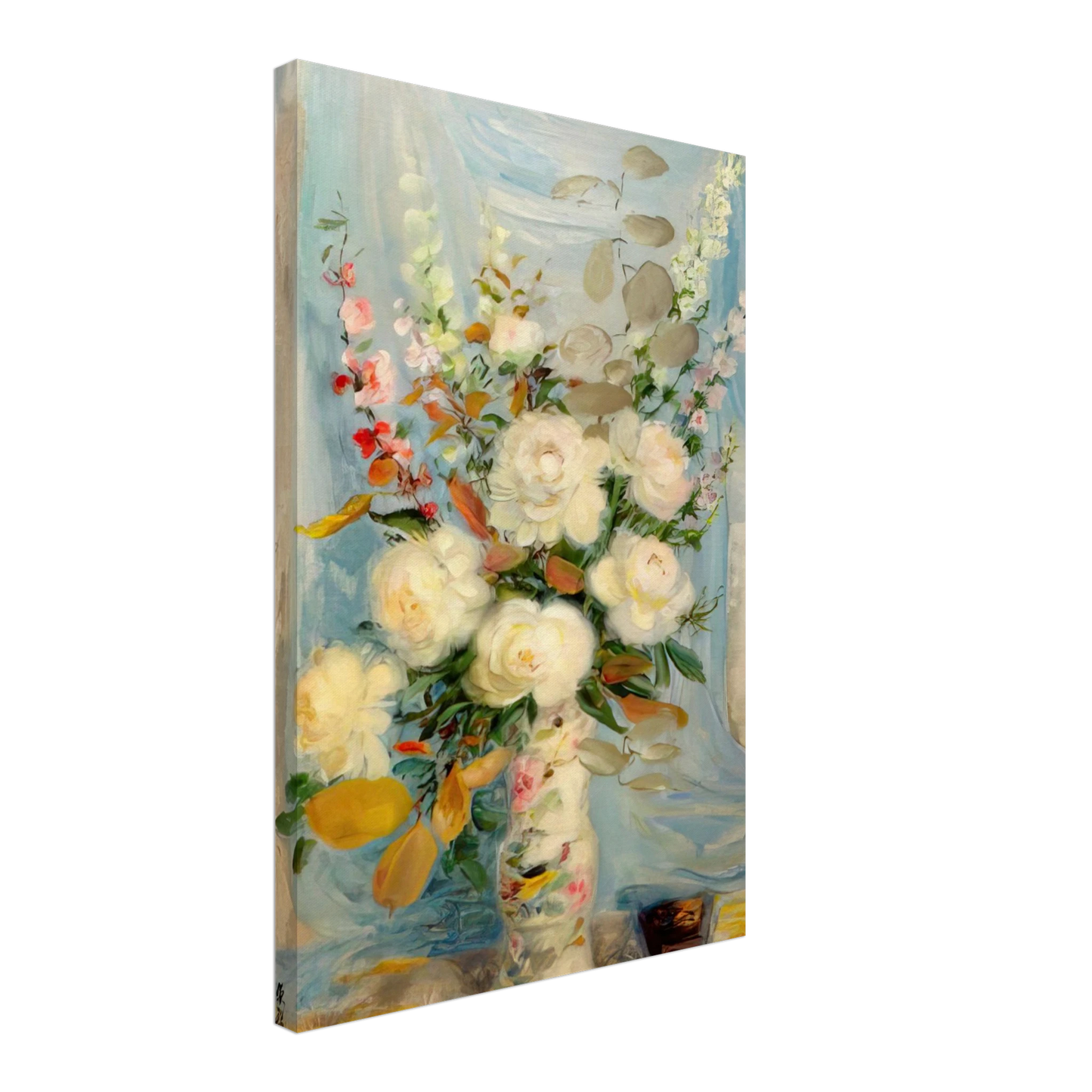 Le Pho - Les Pivones Blanches - Post-Impressionism Canvas - 70x100 cm / 28x40 inches-canvas