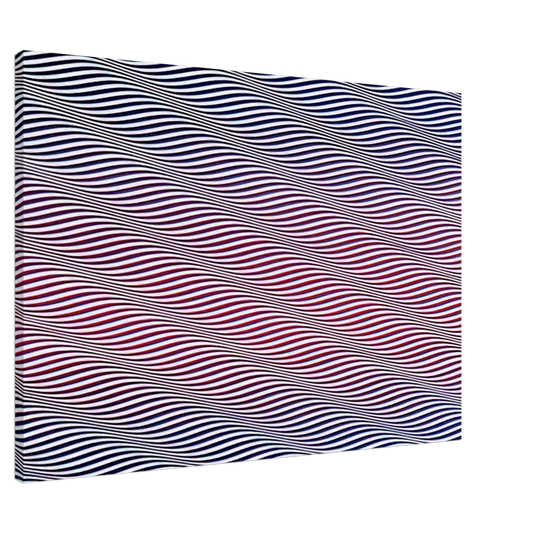 Bridget Riley - CATARACT 3 1967 Canvas - 20x30 cm / 8x12 inches-canvas