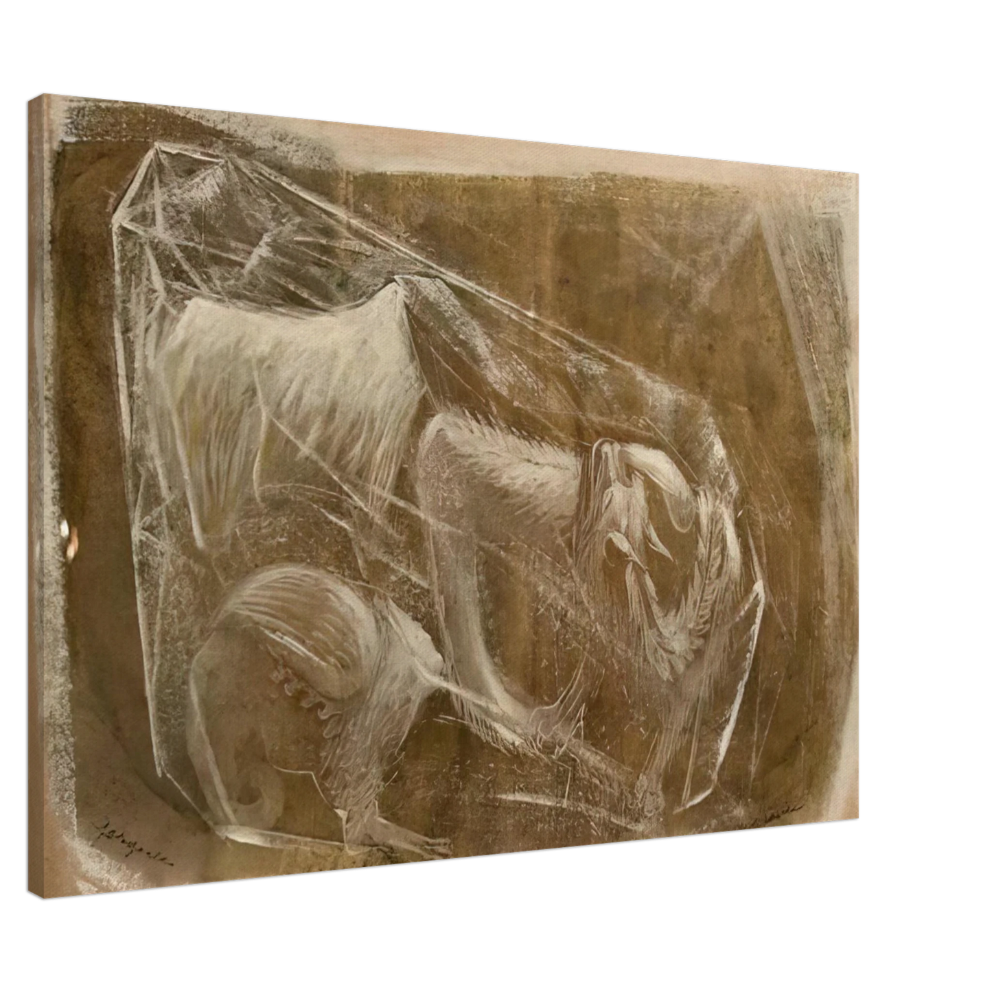 Morris Graves - Gargoyles - 1948 Canvas - 20x30 cm / 8x12 inches-canvas