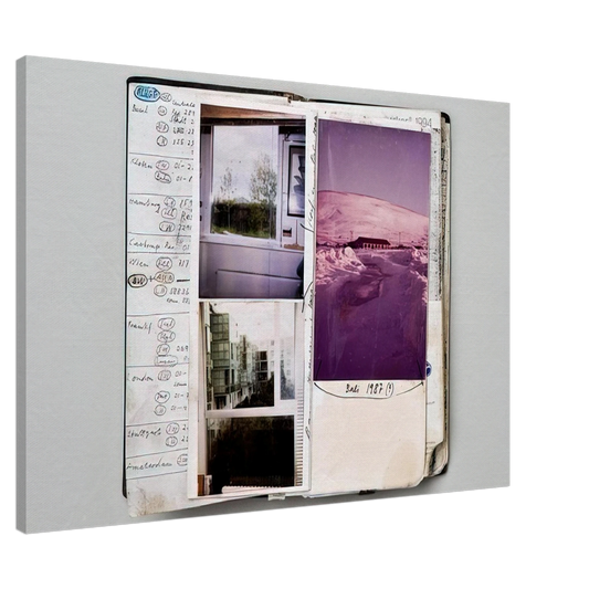 Dieter Roth - 1994 Notebook  Diary detail - 1994 Canvas - 20x30 cm / 8x12 inches-canvas