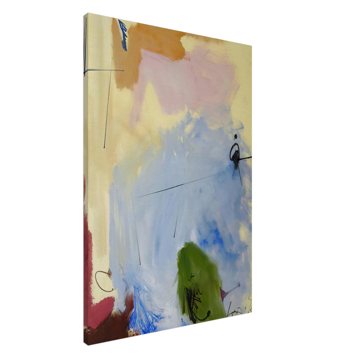 Hassel Smith - At Miss Webb's - 1963 Canvas - 20x30 cm / 8x12 inches-canvas