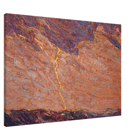 Tom Thomson - LIGHTNING CANOE LAKE 1915 Canvas - 20x30 cm / 8x12 inches-canvas