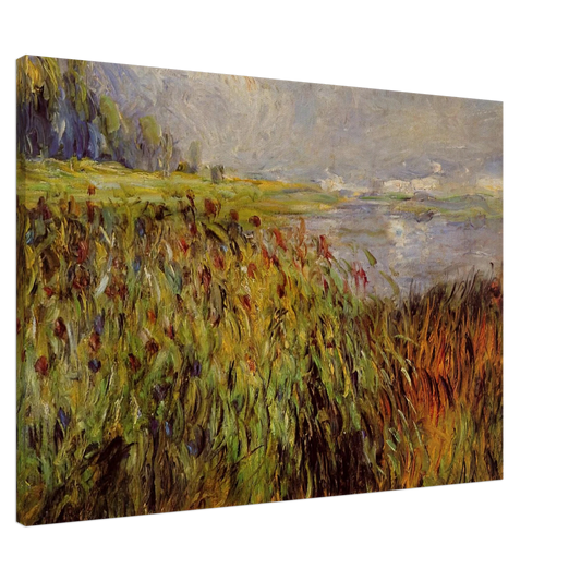 Pierre-Auguste Renoir - Bulrushes on the Banks of the Seine Canvas - 20x30 cm / 8x12 inches-canvas