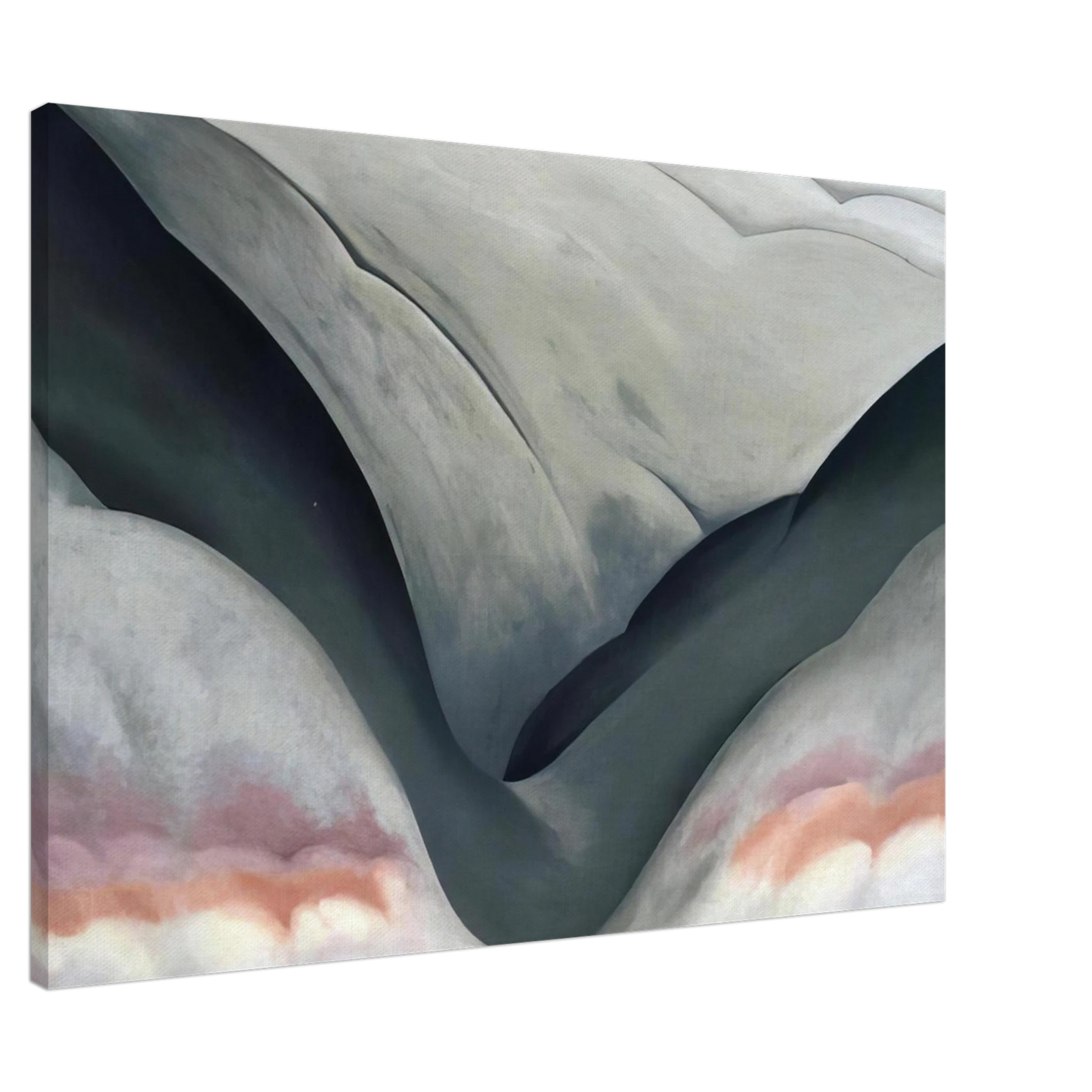 Georgia O'Keeffe - Black Place, Grey and Pink Canvas - Default Title-canvas
