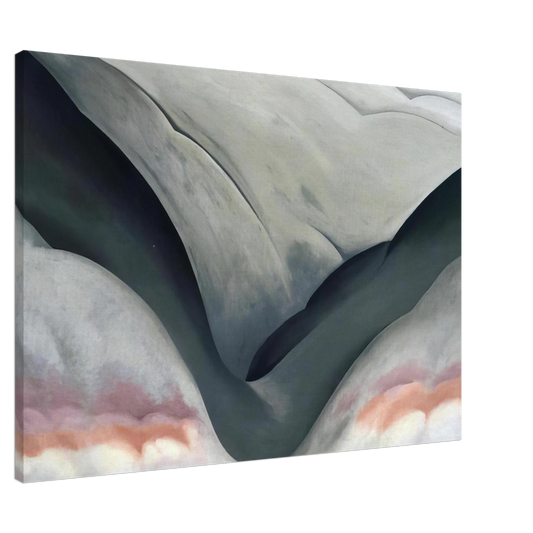 Georgia O'Keeffe - Black Place, Grey and Pink Canvas - Default Title-canvas
