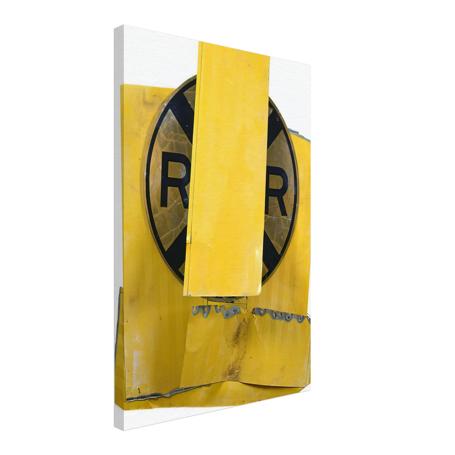 Robert Rauschenberg - YELLOW VISOR GLUT 1989 Canvas - 70x100 cm / 28x40 inches-canvas