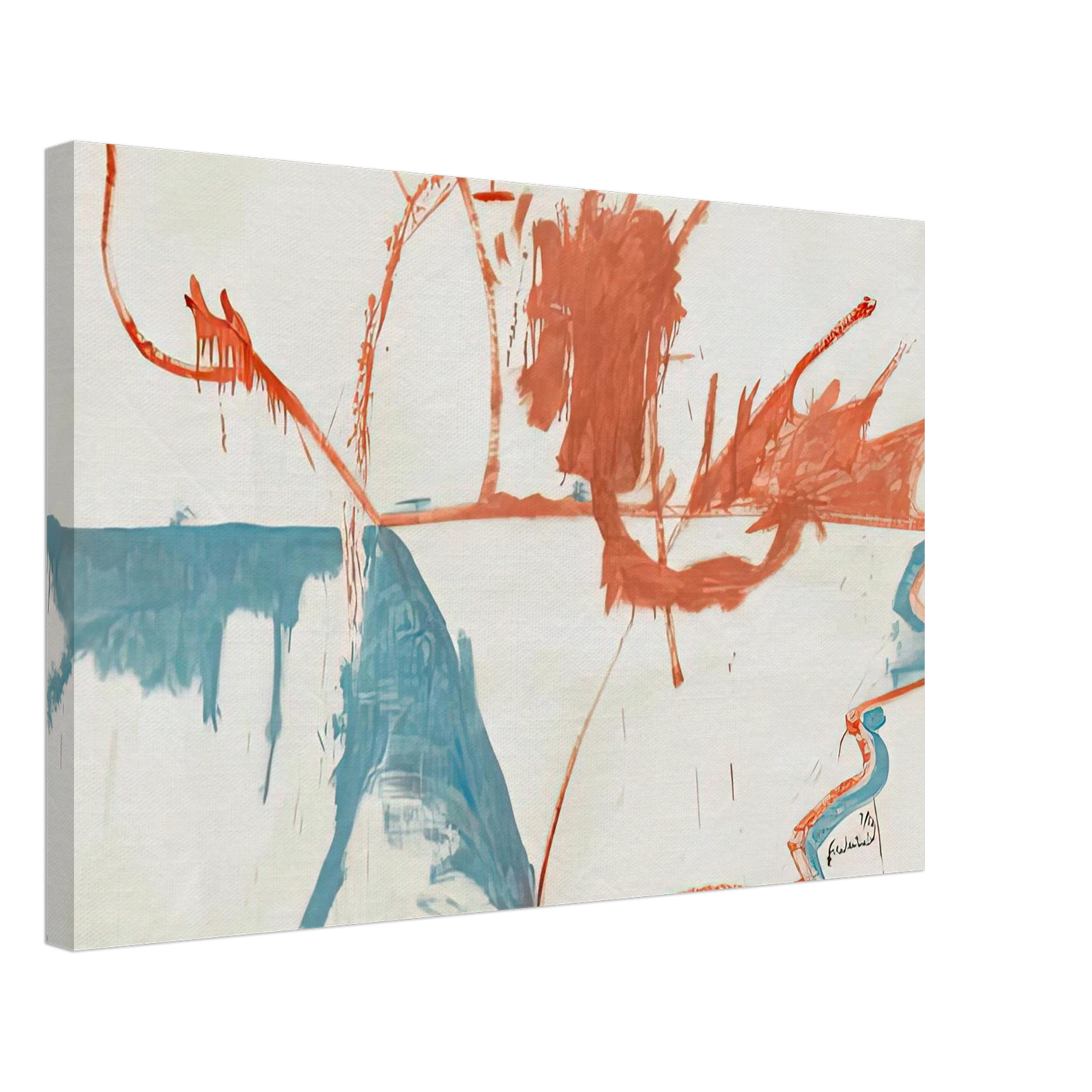 Helen Frankenthaler - French Horizon, 1958- Canvas - 40x60 cm / 16x24 inches-canvas