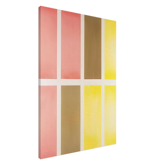 Mark Lancaster - Untitled Red, Brown and Yellow - Abstract Expressionism Canvas - 20x30 cm / 8x12 inches-canvas