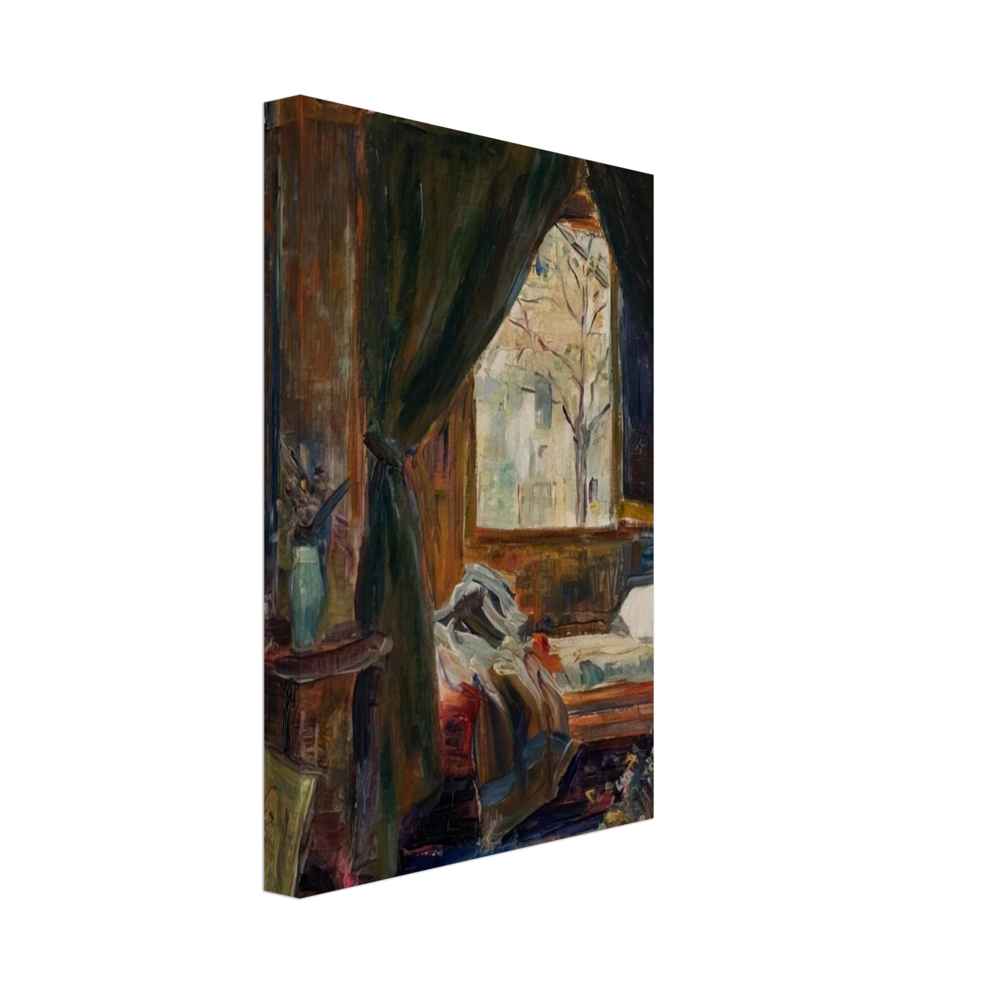 Tarsila do Amaral - Interior of the Atelier De Auteuil Canvas - 40x60 cm / 16x24 inches-canvas