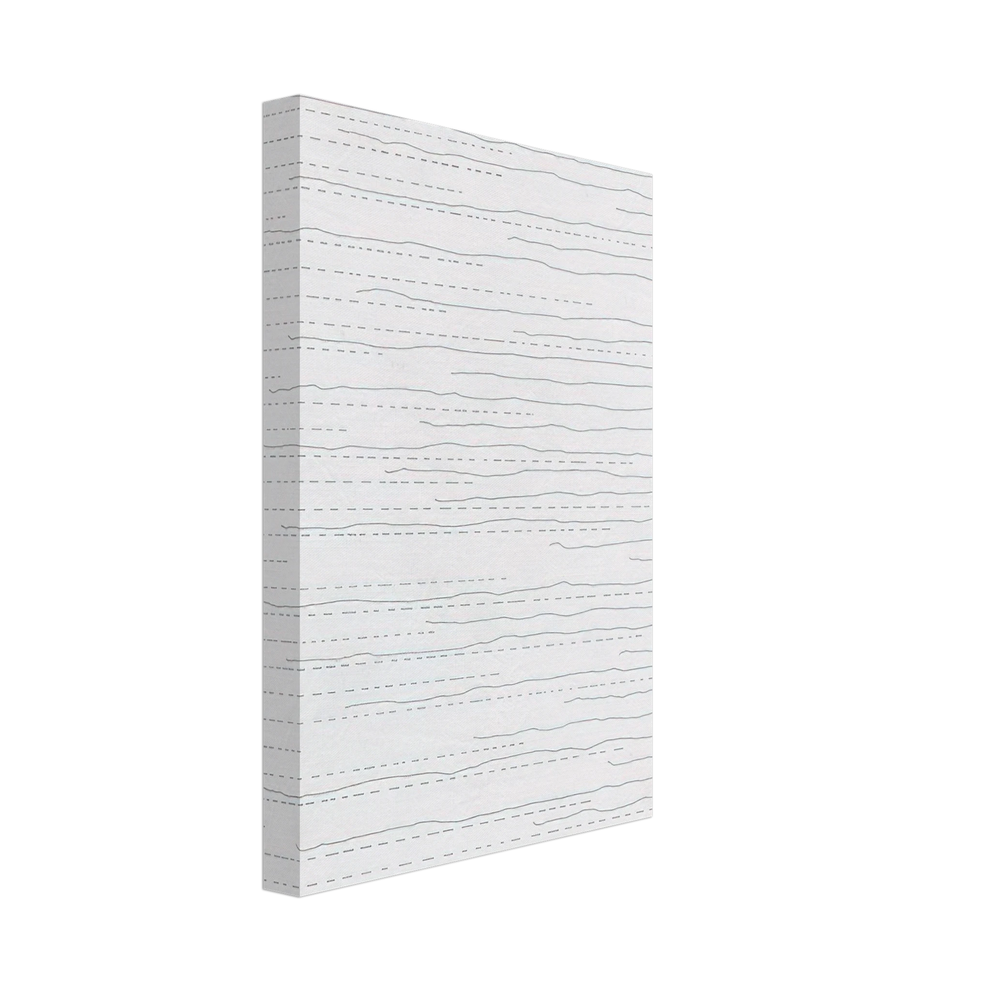 Sol LeWitt - Alternate Not-Straight Lines From the Right Side and Broken Lines From the Left Side of Random Length Canvas - 70x100 cm / 28x40 inches-canvas