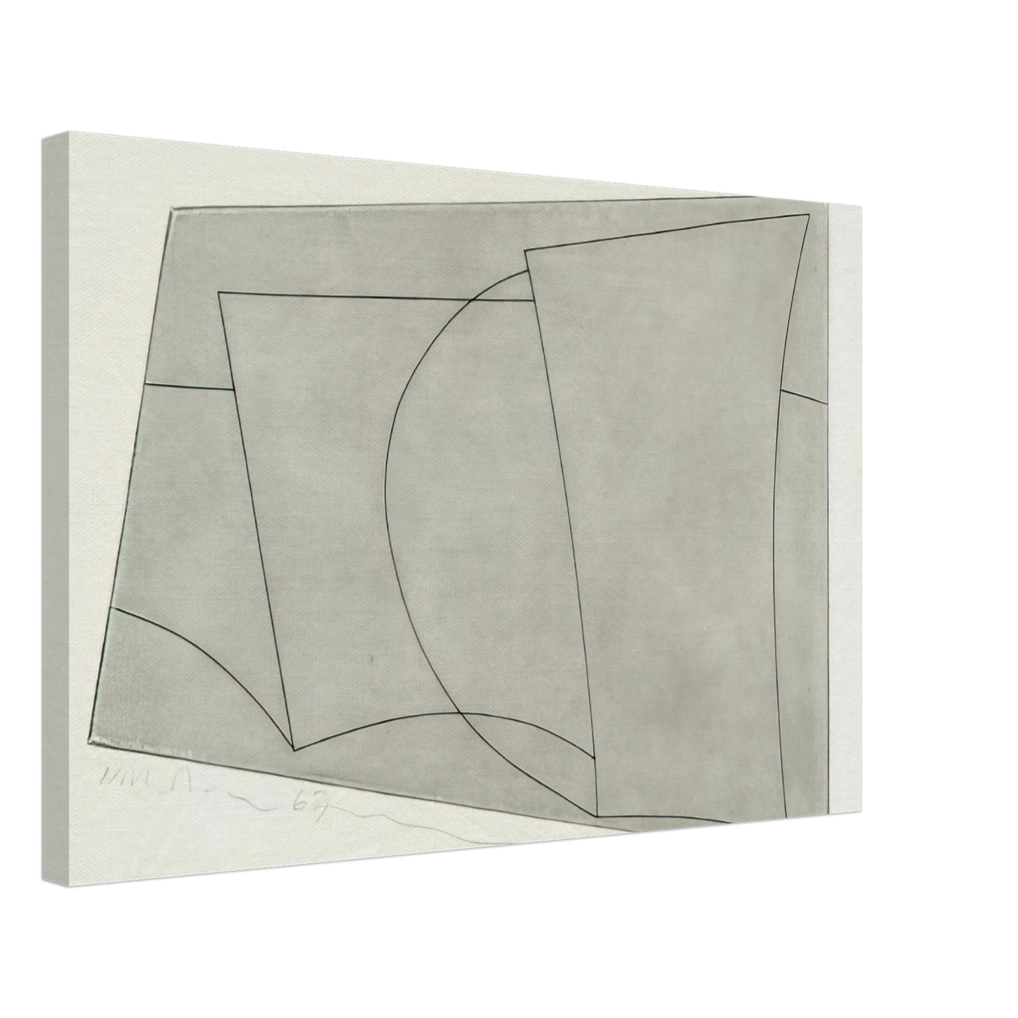 Ben Nicholson - Aegean 2 - 1967 Canvas - 70x100 cm / 28x40 inches-canvas