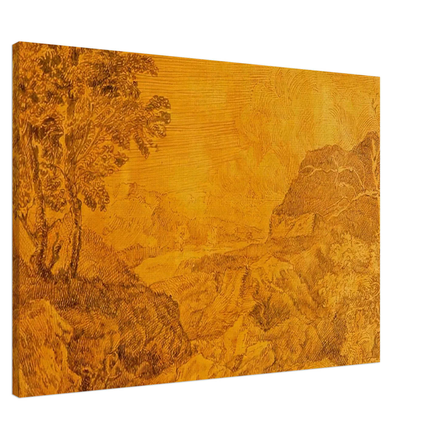 Giorgio de Chirico - A VILLAGE IN SUMMERSET 1 Canvas - 20x30 cm / 8x12 inches-canvas