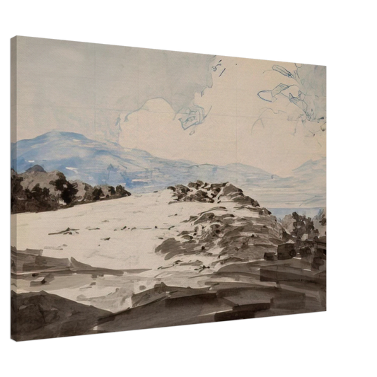 Maxfield Parrish - Sheep Pasture, Cornish, New Hampshire Canvas - 20x30 cm / 8x12 inches-canvas