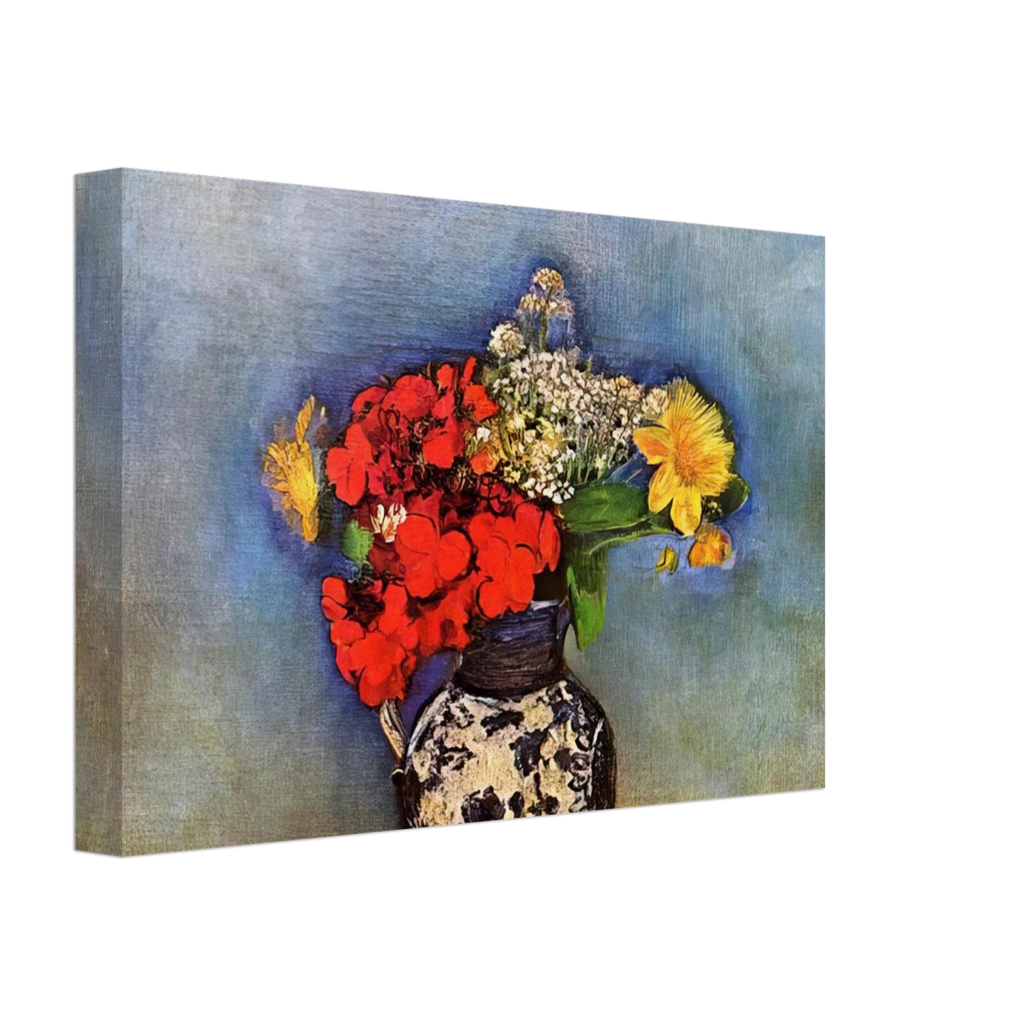 Odilon Redon - GERANIUMS 1910 Canvas - 70x100 cm / 28x40 inches-canvas