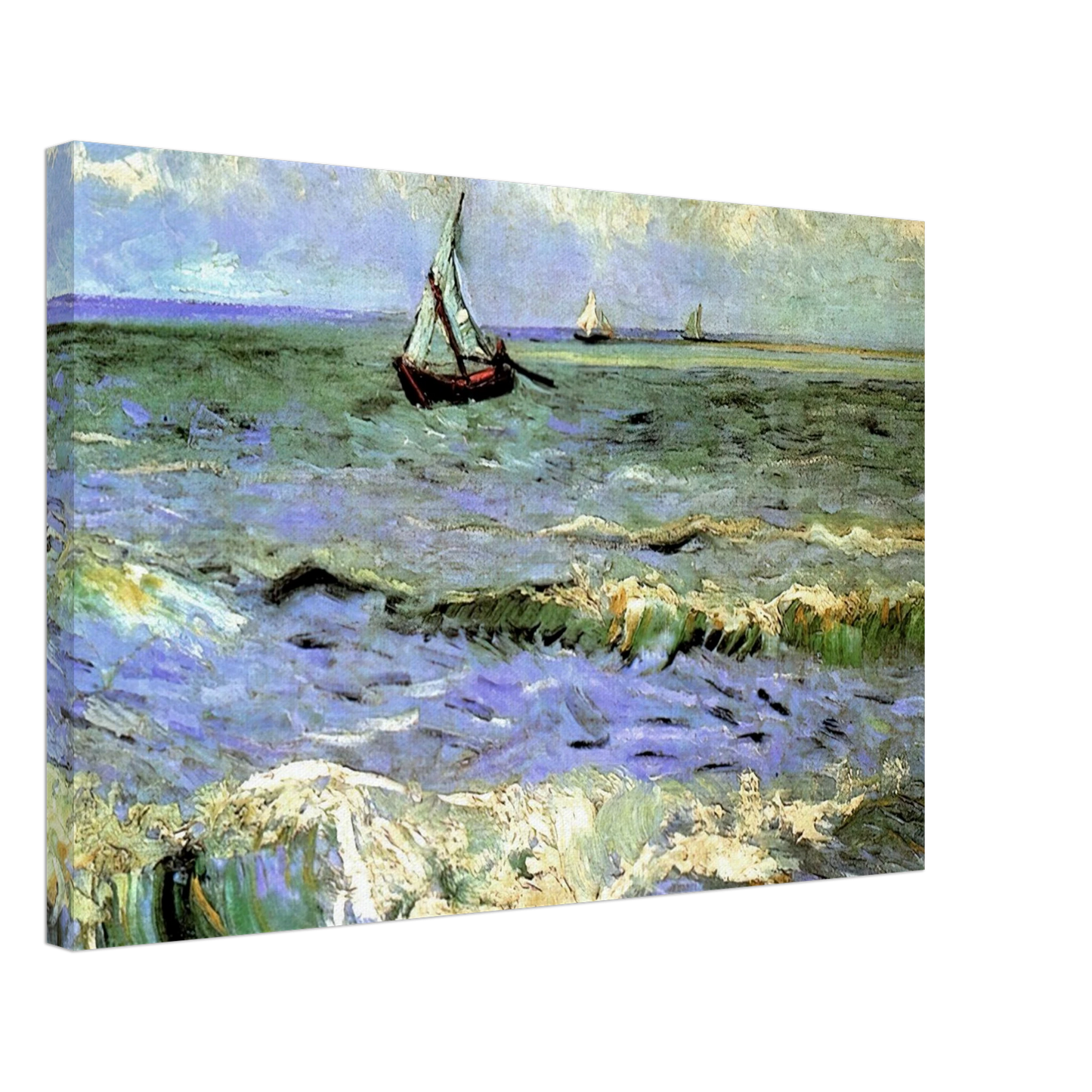 Vincent van Gogh - Seascape at Saintes-Maries Canvas - 70x100 cm / 28x40 inches-canvas