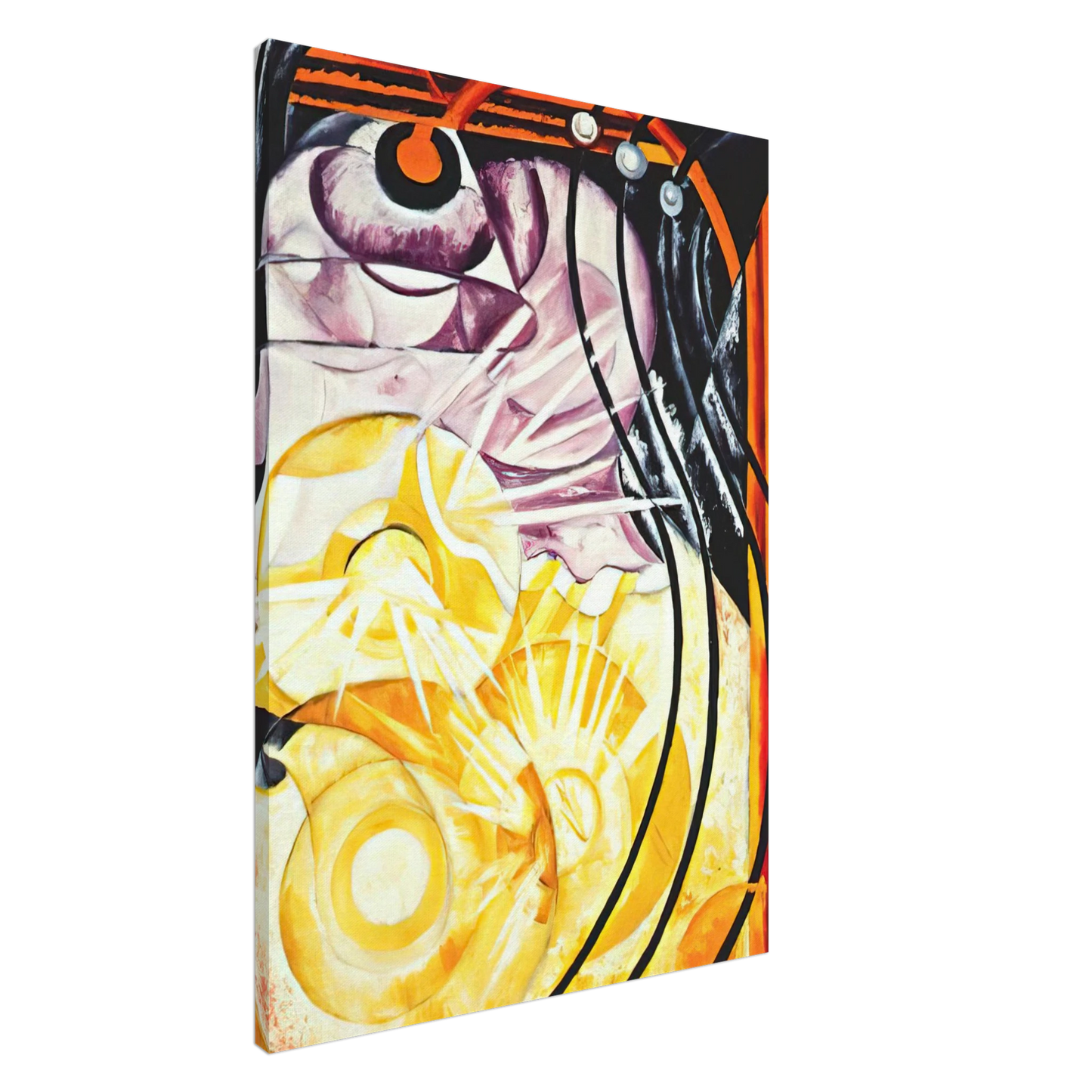 Natalia Goncharova - Electric lamp - 1913 Canvas - 20x30 cm / 8x12 inches-canvas