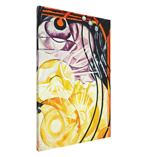 Natalia Goncharova - Electric lamp - 1913 Canvas - 20x30 cm / 8x12 inches-canvas