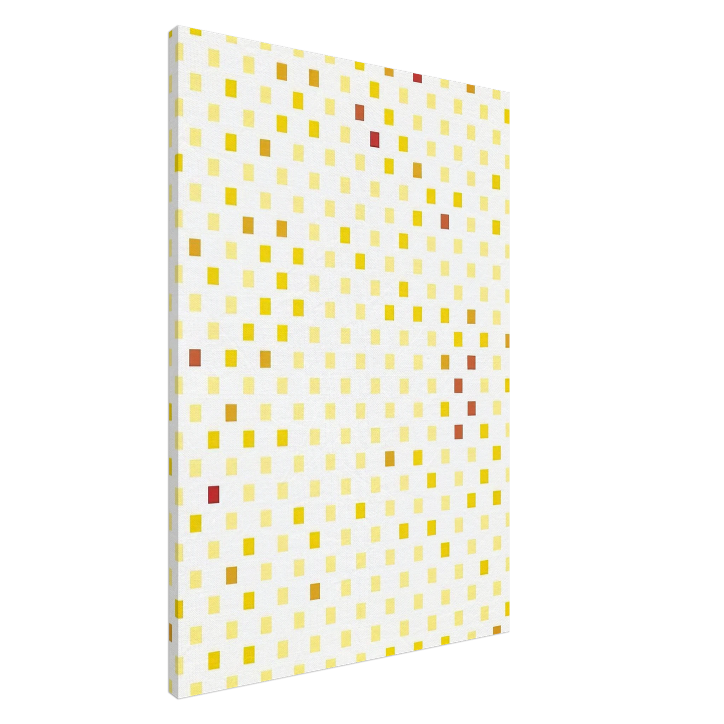 Francois Morellet - Repartition aleatoire du rouge au jaune suivant progression... - 1970 Canvas - 20x30 cm / 8x12 inches-canvas