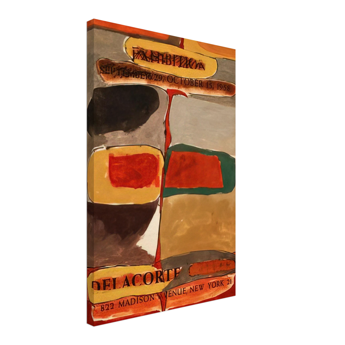 Will Barnet - Untitled - 1958 United States Canvas - 70x100 cm / 28x40 inches-canvas