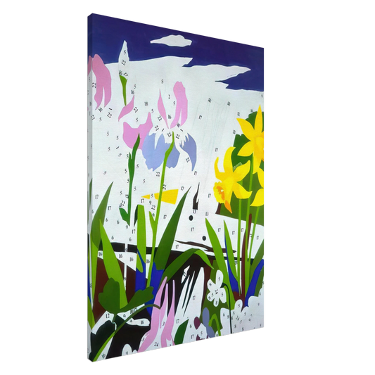 Andy Warhol - Do It Yourself  Flowers  Canvas - 20x30 cm / 8x12 inches-canvas
