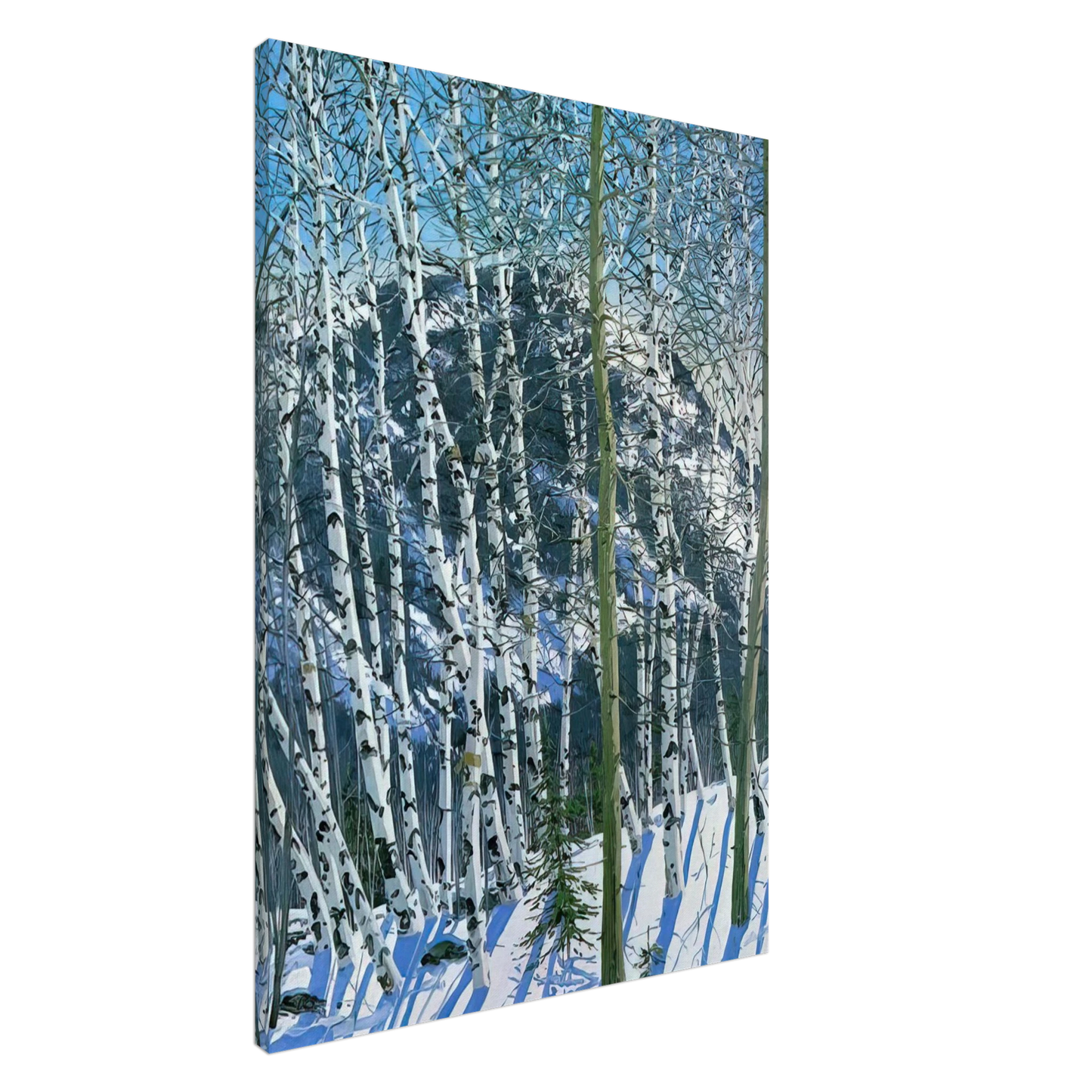 Neil Welliver - Birches - 2005 Canvas - 20x30 cm / 8x12 inches-canvas