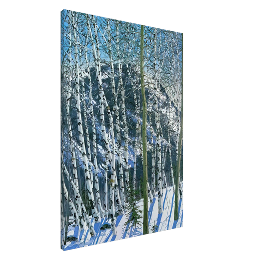 Neil Welliver - Birches - 2005 Canvas - 20x30 cm / 8x12 inches-canvas