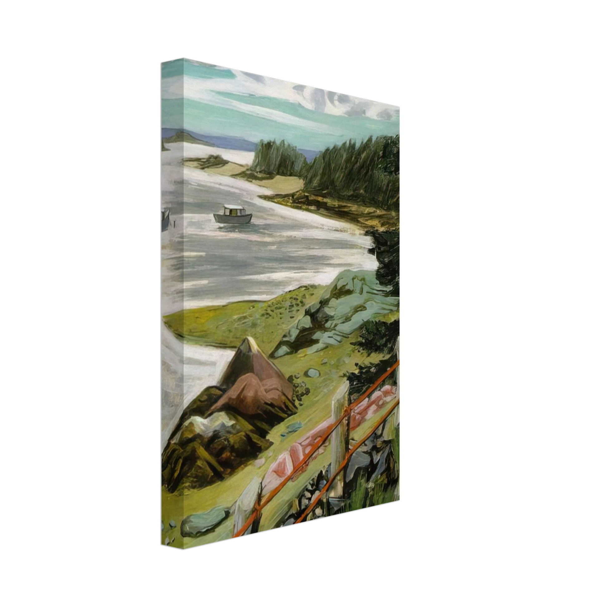 Fairfield Porter - RED CABLES 1940 Canvas - 70x100 cm / 28x40 inches-canvas