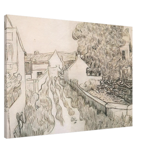 Vincent van Gogh - Village Street Canvas - 20x30 cm / 8x12 inches-canvas