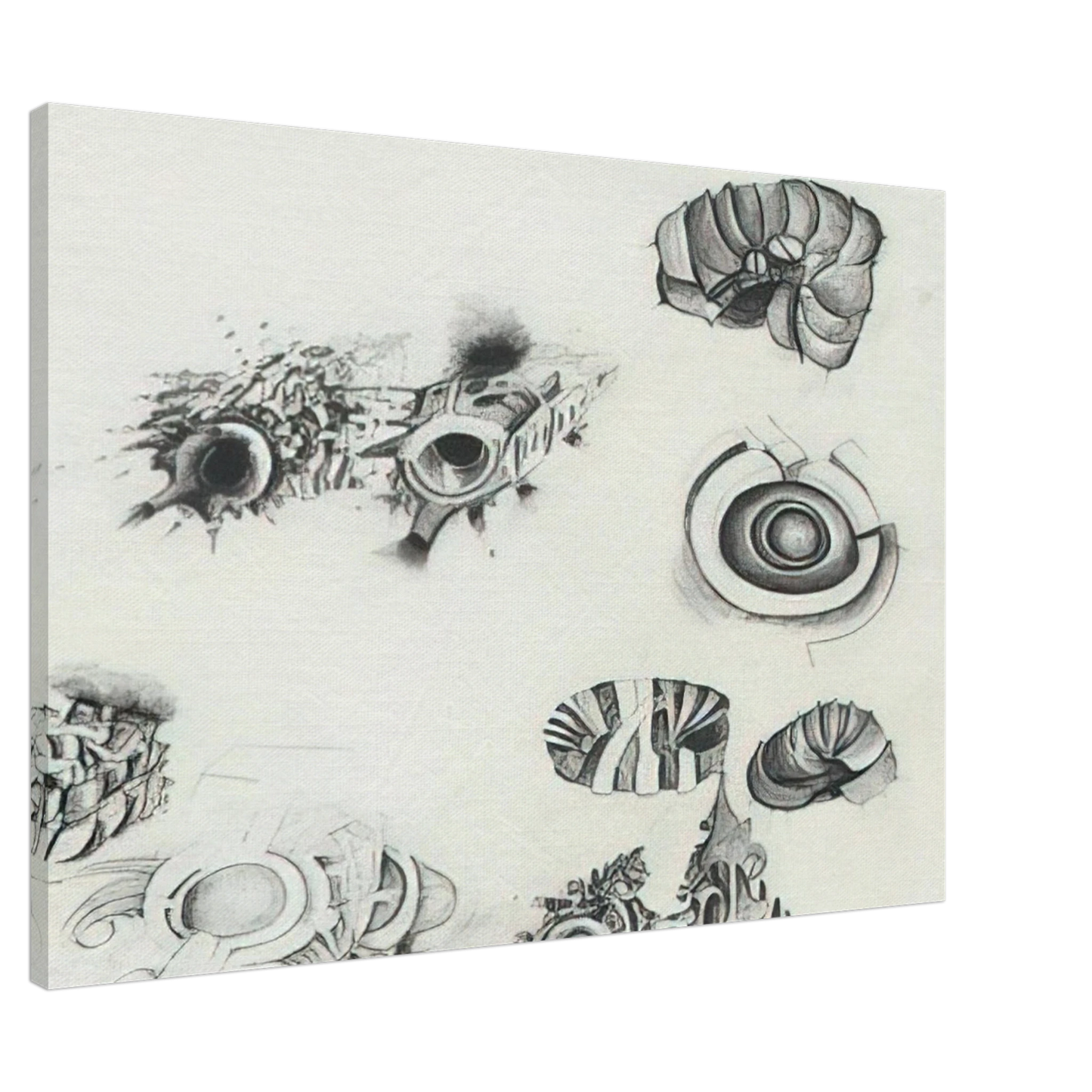 Lee Bontecou - UNTITLED 1961 1 Canvas - 20x30 cm / 8x12 inches-canvas