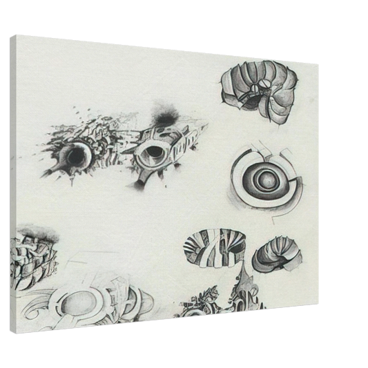 Lee Bontecou - UNTITLED 1961 1 Canvas - 20x30 cm / 8x12 inches-canvas