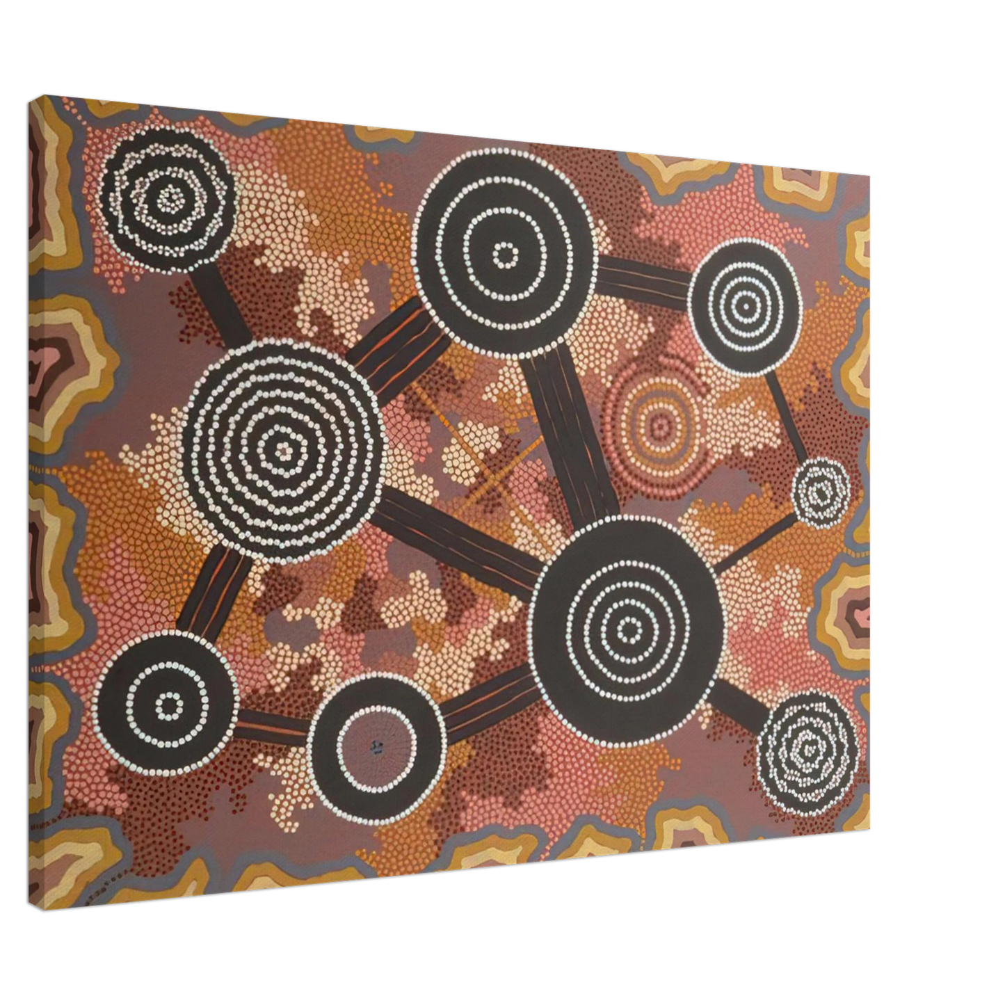 Clifford Possum Tjapaltjarri - Untitled - 1996 Canvas - 20x30 cm / 8x12 inches-canvas