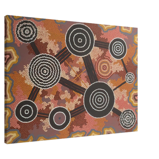 Clifford Possum Tjapaltjarri - Untitled - 1996 Canvas - 20x30 cm / 8x12 inches-canvas