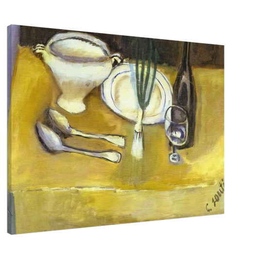 Chaim Soutine - STILL LIFE WITH SOUP TUREEN Canvas - 20x30 cm / 8x12 inches-canvas