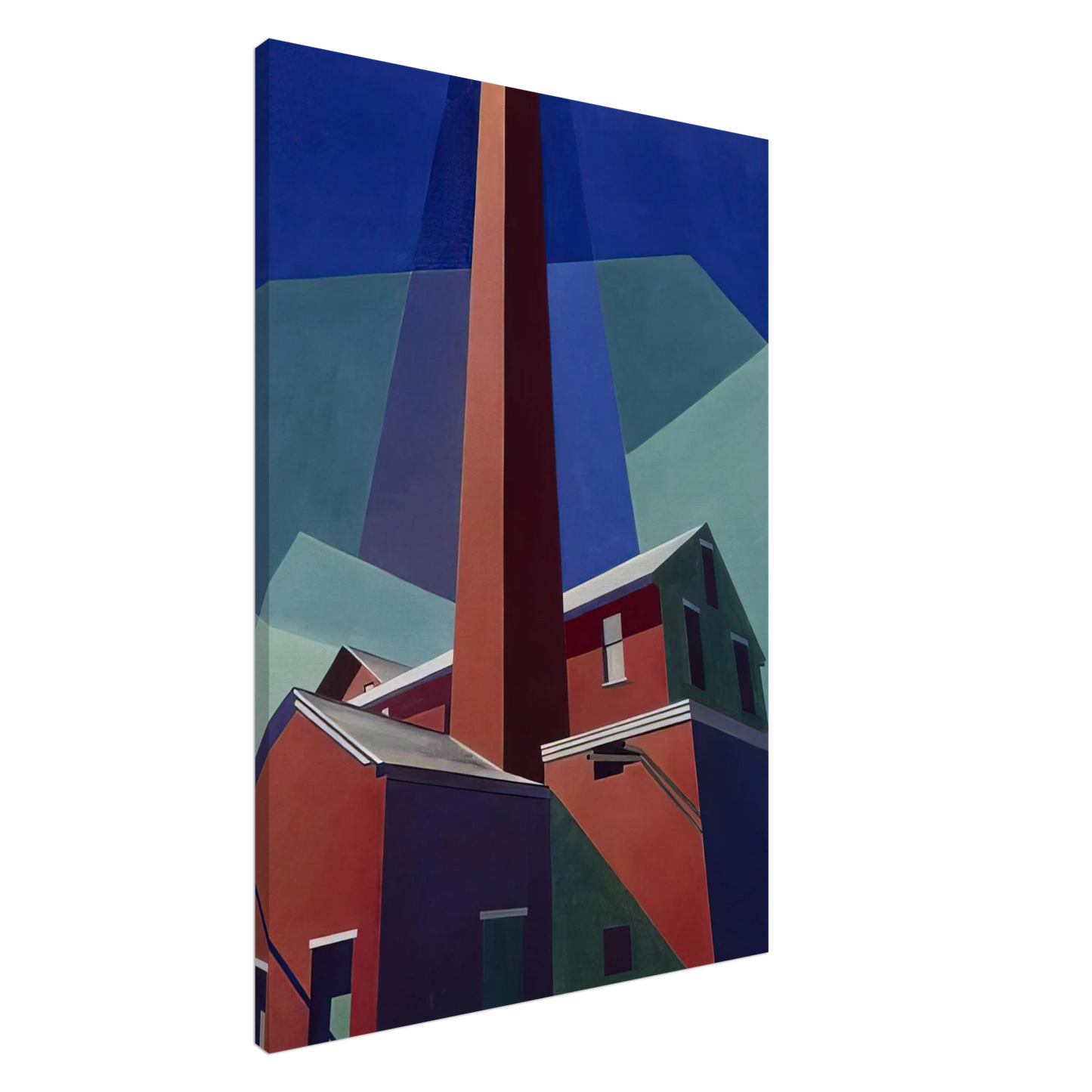 Charles Sheeler - Ballardvale - 1946 Canvas - 20x30 cm / 8x12 inches-canvas