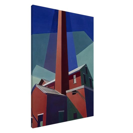 Charles Sheeler - Ballardvale - 1946 Canvas - 20x30 cm / 8x12 inches-canvas