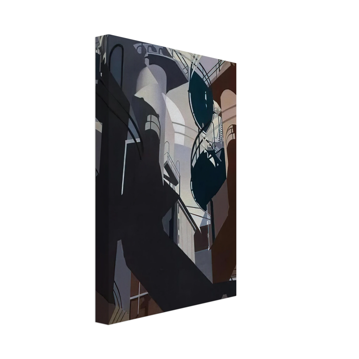 Charles Sheeler - Ore Into Iron - 1953 Canvas - 40x60 cm / 16x24 inches-canvas