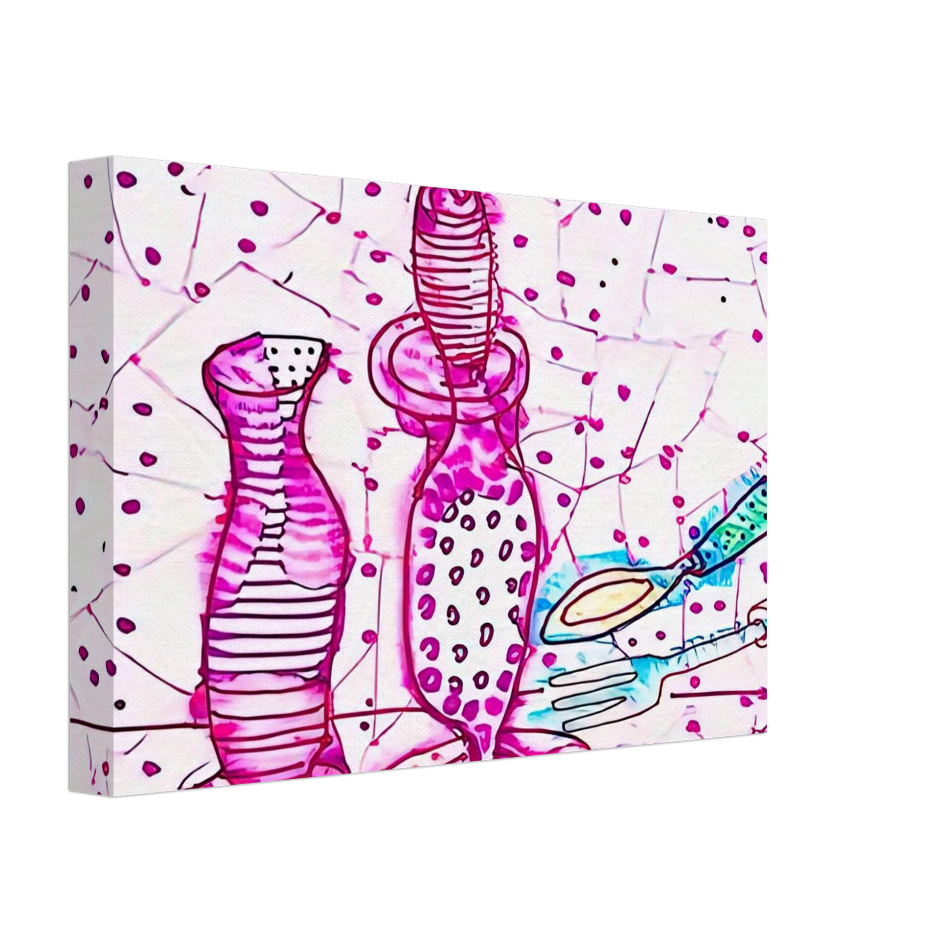 Yayoi Kusama - STILL LIFE OF CANDLESTICK 1978 Canvas - 40x60 cm / 16x24 inches-canvas