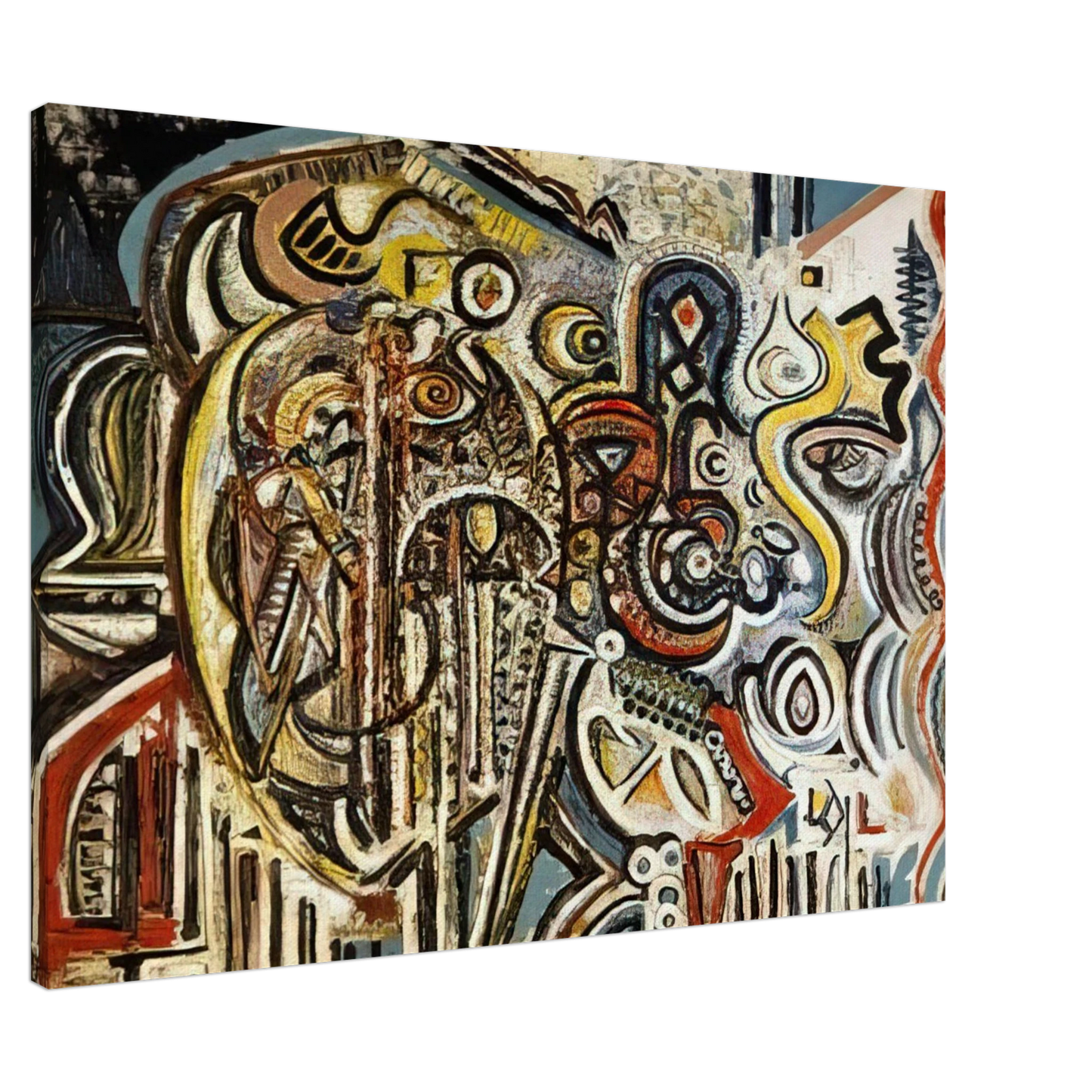 Richard Pousette-Dart - Portrait of Pegeen Canvas - 20x30 cm / 8x12 inches-canvas