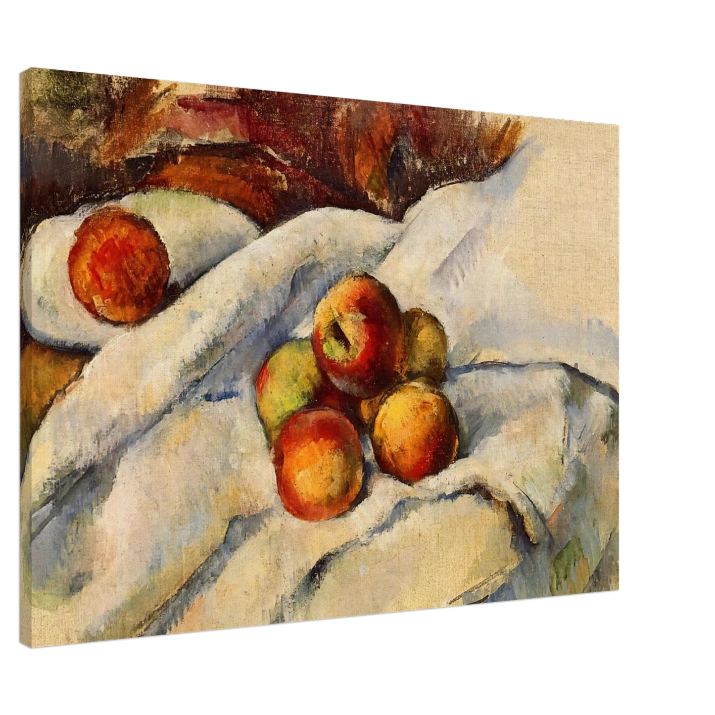 Paul Cezanne - Apples on a Sheet Canvas - 20x30 cm / 8x12 inches-canvas