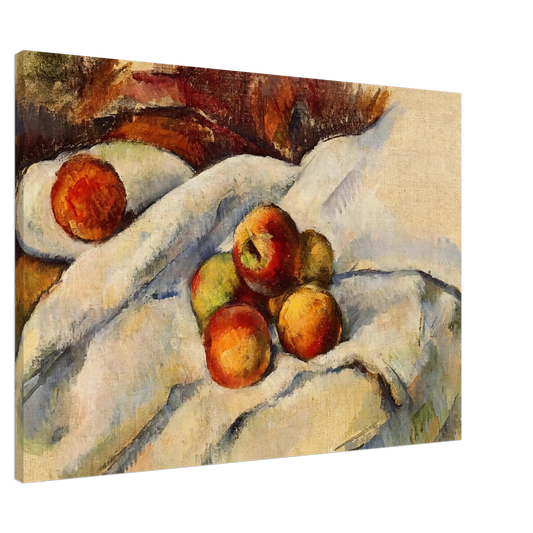 Paul Cezanne - Apples on a Sheet Canvas - 20x30 cm / 8x12 inches-canvas