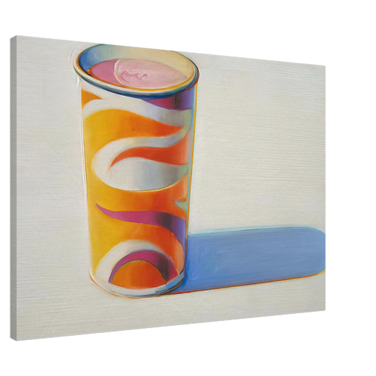 Wayne Thiebaud - Drink Cup - 1972 Canvas - 20x30 cm / 8x12 inches-canvas