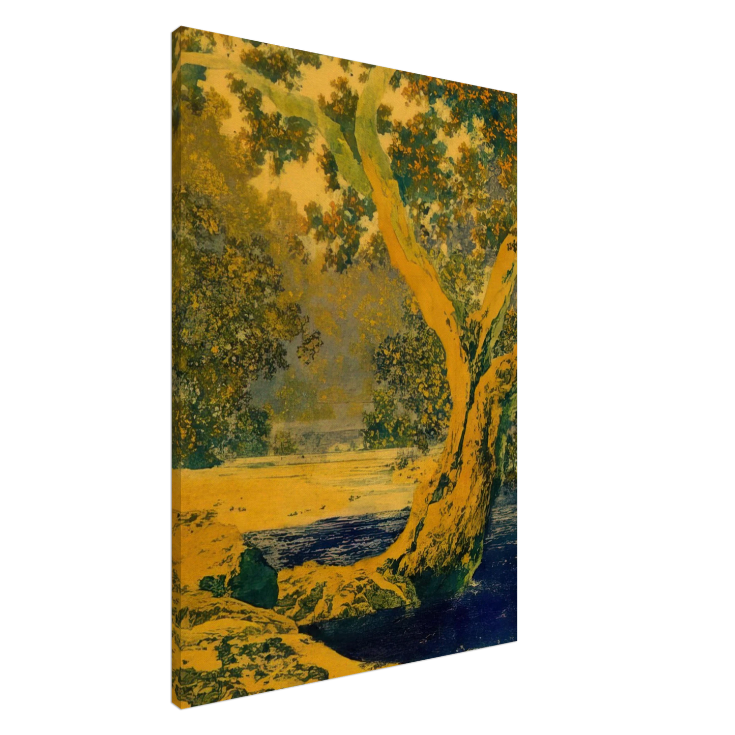 Maxfield Parrish - Study for Autumn Brook Canvas - 20x30 cm / 8x12 inches-canvas