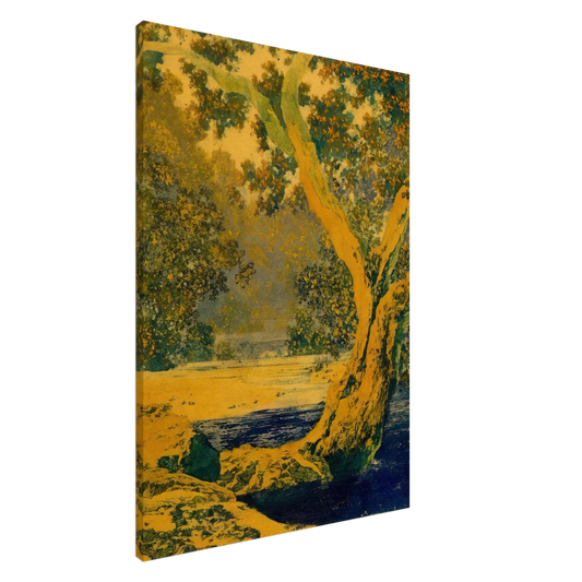 Maxfield Parrish - Study for Autumn Brook Canvas - 20x30 cm / 8x12 inches-canvas