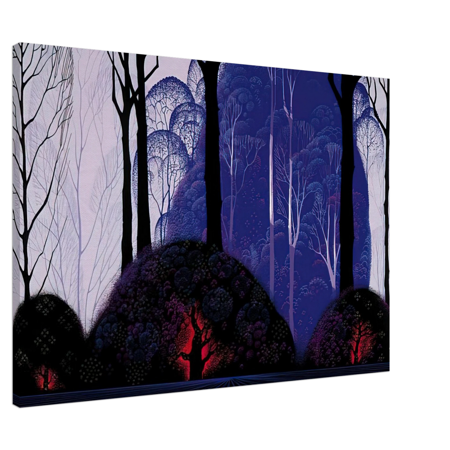 Eyvind Earle - Purple Eucalyptus Canvas - 20x30 cm / 8x12 inches-canvas