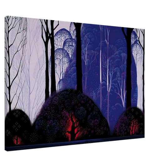 Eyvind Earle - Purple Eucalyptus Canvas - 20x30 cm / 8x12 inches-canvas